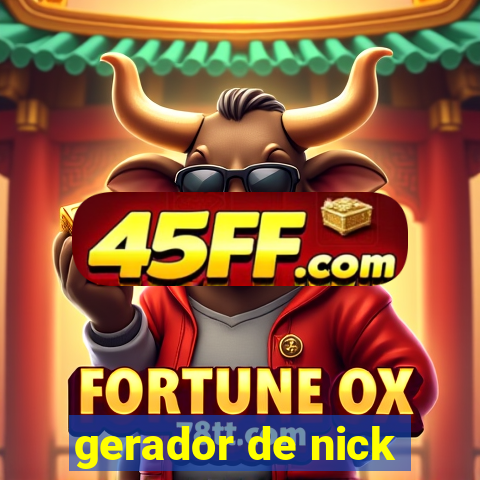 gerador de nick